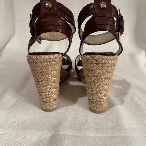 COACH Wedge Sandals in Chocolate Brown size 8 New - Picture 4 of 8